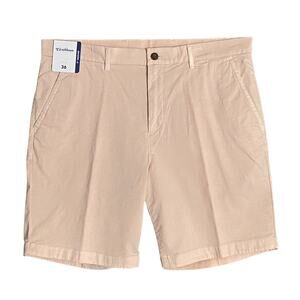 Roundtree & Yorke Shorts Caribbean Men's 36 x 9 Flat Front Stretch Peach NEW